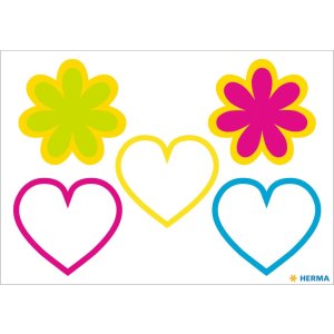 Herma Reflector stickers hearts + flowers