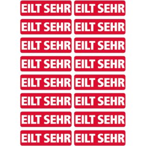 Herma VARIO Text labels "Eilt sehr" (German) 12...