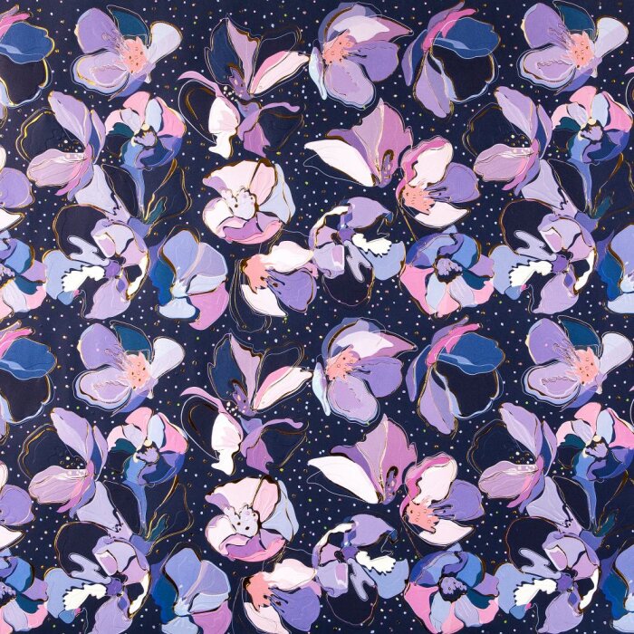 Wrapping paper Opium Blue 50x70 cm bow