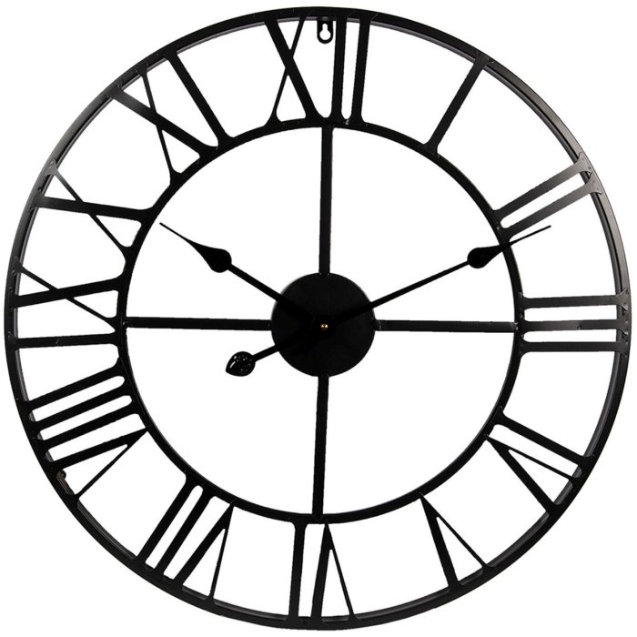 Clock Ø 60x4 cm - 1xAA black - 5KL0138