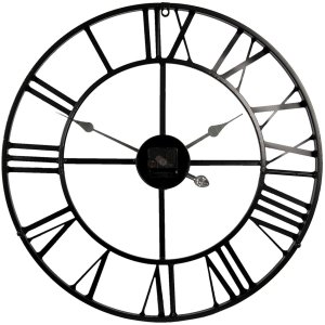 Clock Ø 60x4 cm - 1xAA black - 5KL0138