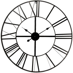 Clock Ø 80x4 cm - 1xAA White black - 5KL0140M