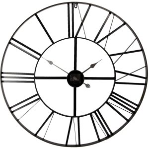 Clock Ø 80x4 cm - 1xAA White black - 5KL0140M