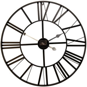 Clock Ø 60x4 cm - 1xAA White black - 5KL0140S