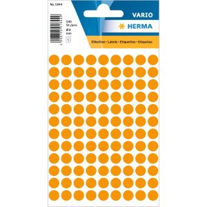 Multi-purpose labels ø 8mm luminous orange 540 pcs.