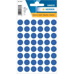 Multi-purpose labels ø 12mm dark blue 240 pcs.