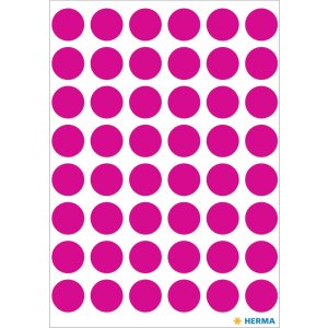 Vario coloured dots - labels 12mm Ã˜ pink