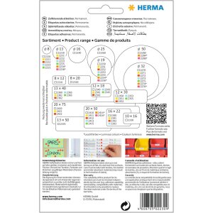 Multi-purpose labels ø 13mm white 2464 pcs.