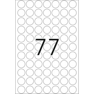 Multi-purpose labels ø 13mm white 2464 pcs.