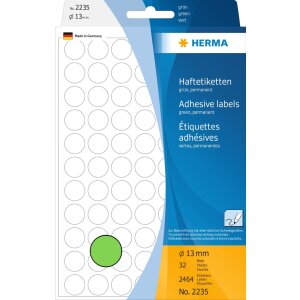 Multi-purpose labels ø 13mm green 2464 pcs.