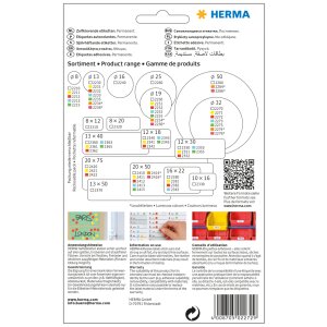 Multi-purpose labels ø 32mm red 480 pcs.