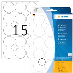 Seal labels extra strong adhesive round ø 32 mm...