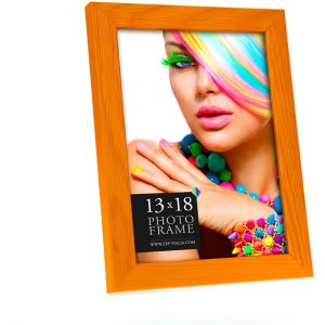 Wooden frame Mexico 13x18 cm orange