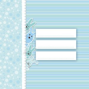 Cinzia baby album 24x24 cm blue