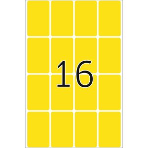 Multi-purpose labels 25x40mm yellow 512 pcs.