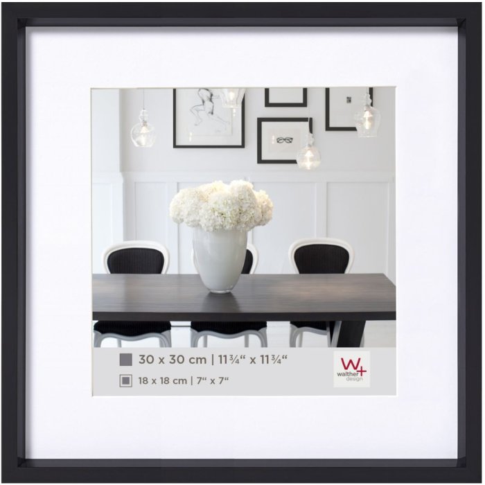 Steel Style plastic frame 20x20 cm black