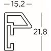 Steel Style plastic frame 20x20 cm white