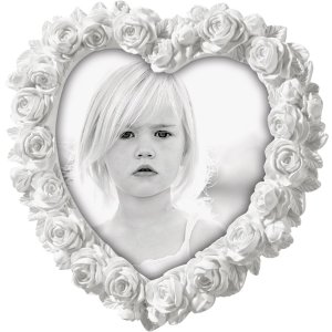 A464 Heart Photo Frame 10x10 cm white