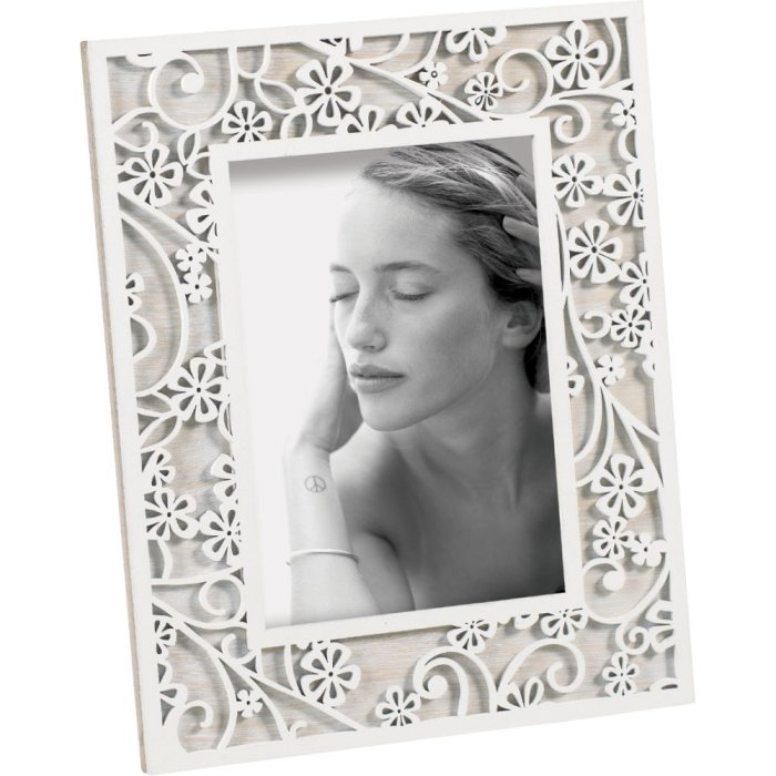 A660 Mascagni Photo Frame Lace 13x18 cm white