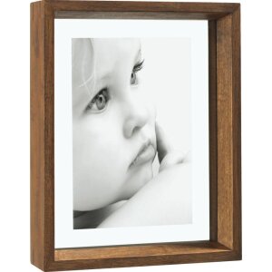 A756 Mascagni solid wood frame 10x15 cm brown double glass