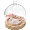 A922 Mascagni Glass Bell rocking horse pink