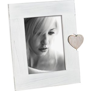 A944 Mascagni wooden frame 13x18 cm white hearts