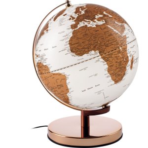 20BO1547 Mascagni Globe illuminated 25 cm rose gold