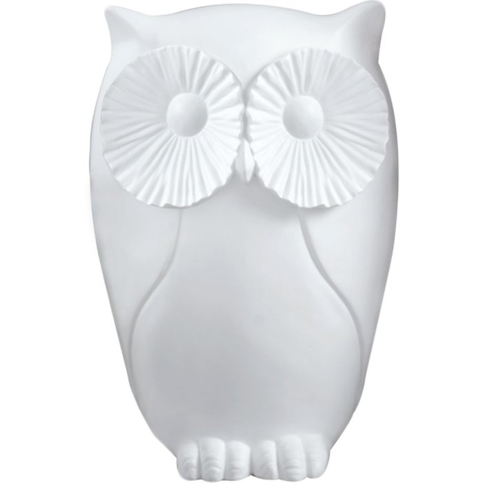 20QO600 Mascagni decorative figure owl 26 cm white