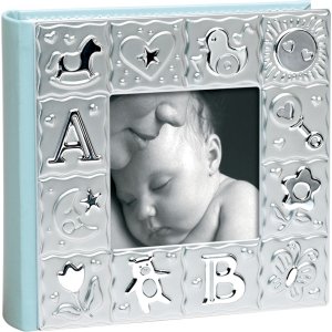 Memoalbum 100 photos 10x15 cm with frame blue