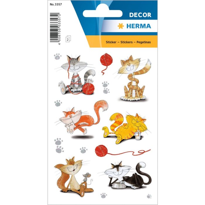 HERMA Decorative labels DECOR happy cats