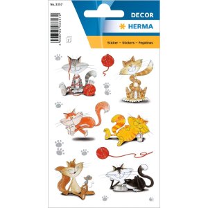 HERMA Decorative labels DECOR happy cats