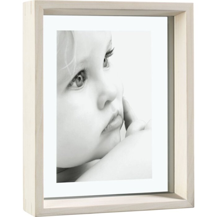 A756 Mascagni solid wood frame 10x15 cm white double glass