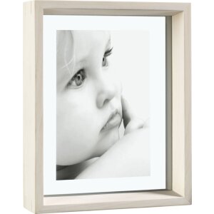 A756 Mascagni solid wood frame 10x15 cm white double glass