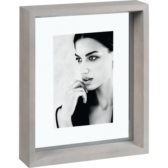 A756 Mascagni solid wood frame 10x15 cm grey double glass