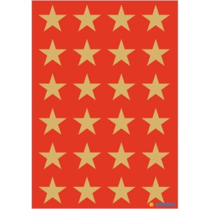 DECOR stickers stars 15mm gold foil 3 sheets