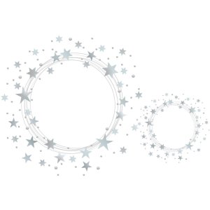 DECOR stickers stars 13mm silver foil 3 sheets