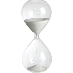 20QSIXTY Mascagni Hourglass 30 cm white 60 minutes