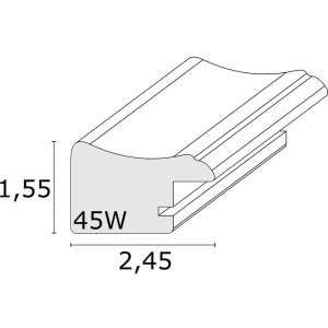 photo frame white resin S45WF1