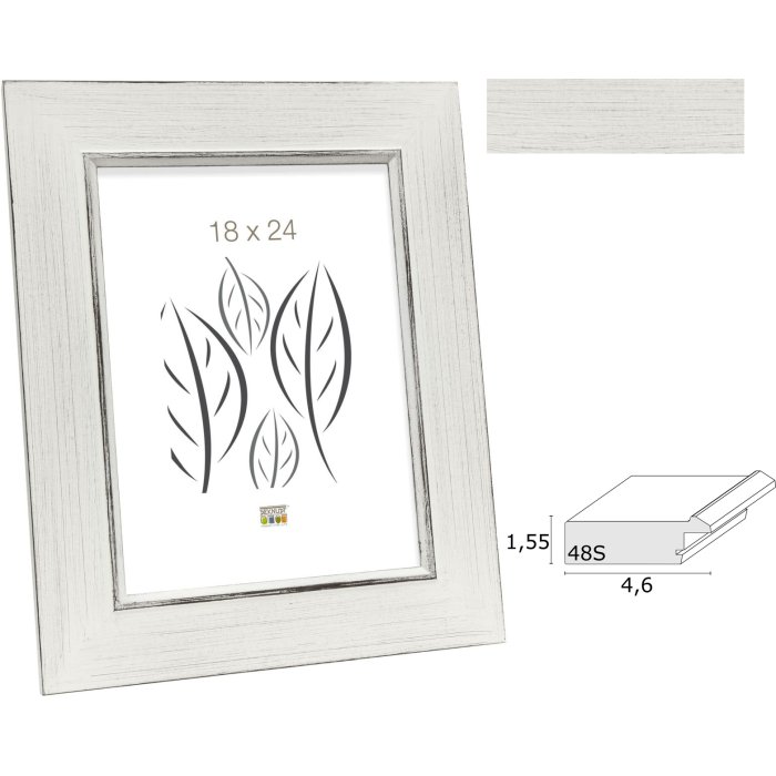 photo frame white wood S48SK1