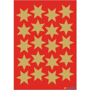 DECOR stickers stars 21mm gold foil 3 sheets