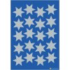 DECOR stickers stars 21mm foil silver 1 sheet