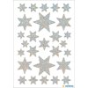 DECOR stickers stars iris. foil glittery 1 sheet