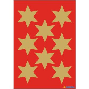 DECOR stickers stars gold foil 3 sheet