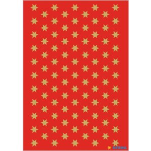 DECOR stickers Christmas stars gold foil 3 sheets