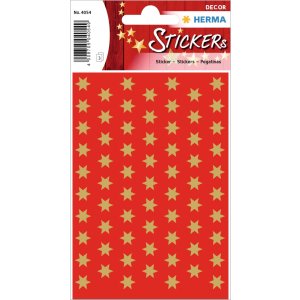 DECOR stickers Christmas stars gold foil 3 sheets