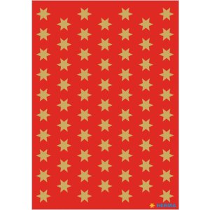 DECOR stickers Christmas stars gold foil 3 sheets