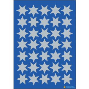 HERMA Decorative labels stars silver 16 mm 3 sheets