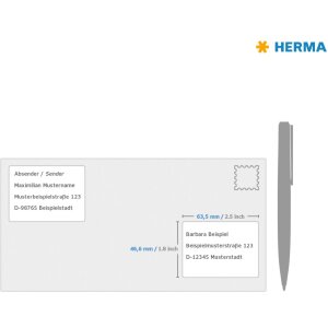 Address labels white 63,5x46,6 Premium A4 1800 pcs.