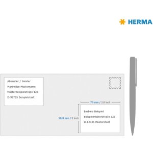 Labels white 70x50,8 Premium A4 1500 pcs.