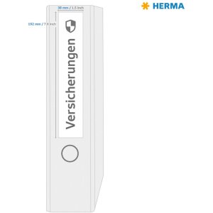 File spine labels white 192x38 A4 700 pcs.